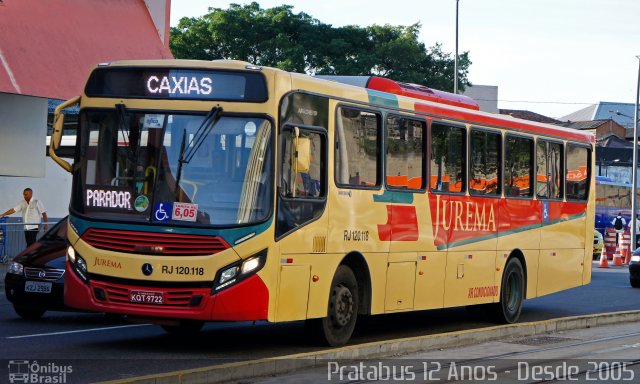 Auto Viação Jurema RJ 120.118 na cidade de Rio de Janeiro, Rio de Janeiro, Brasil, por Cristiano Soares da Silva. ID da foto: 5286770.