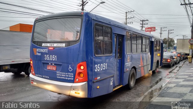 Real Transportes Metropolitanos 35.051 na cidade de Guarulhos, São Paulo, Brasil, por Fábio Santos. ID da foto: 5285234.