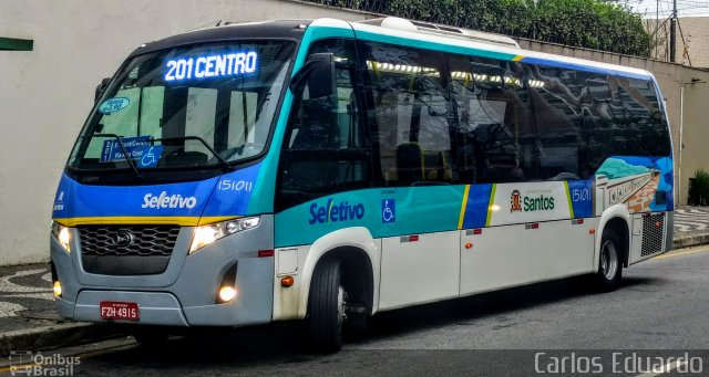 Guaiúba Transportes 151011 na cidade de Santos, São Paulo, Brasil, por Carlos Eduardo. Número da foto: #5287041.