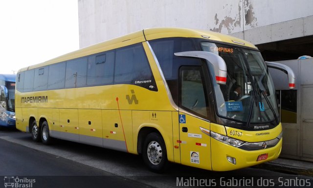 Viação Itapemirim 60767 na cidade de Campinas, São Paulo, Brasil, por Matheus Gabriel dos Santos. Número da foto: #5285205.