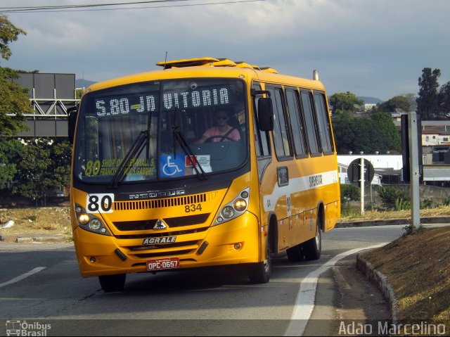 Transporte Suplementar de Belo Horizonte 834 na cidade de Belo Horizonte, Minas Gerais, Brasil, por Adão Raimundo Marcelino. ID da foto: 5287441.