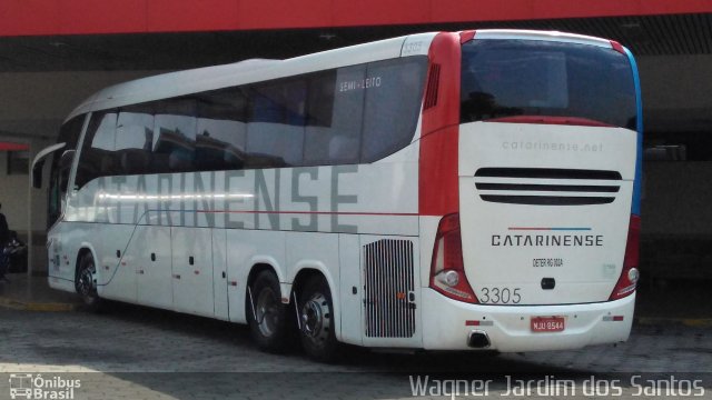 Auto Viação Catarinense 3305 na cidade de Guaratinguetá, São Paulo, Brasil, por Wagner Jardim dos Santos. ID da foto: 5286931.