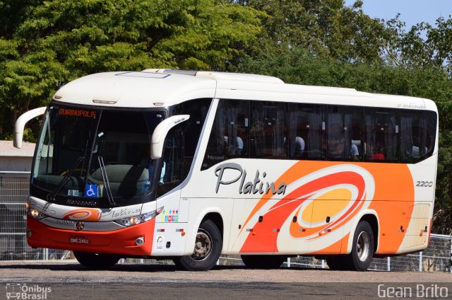 Viação Platina 2200 na cidade de Uberlândia, Minas Gerais, Brasil, por Gean Brito. ID da foto: 5245252.