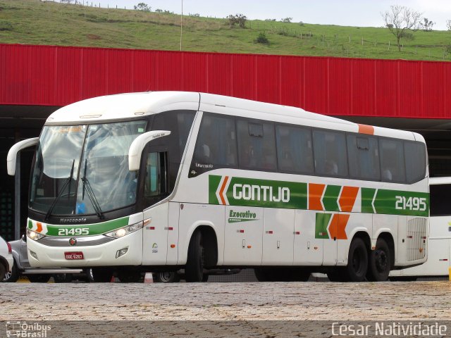 Empresa Gontijo de Transportes 21495 na cidade de João Monlevade, Minas Gerais, Brasil, por César Natividade. Número da foto: #5245669.