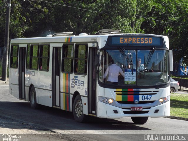 Transcol - Transportes Coletivos Ltda. 047 na cidade de Recife, Pernambuco, Brasil, por Danilo Elisio da Costa. ID da foto: 5245792.