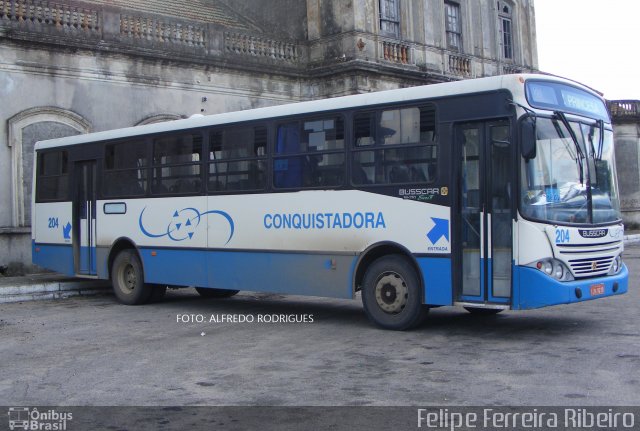 Viação Nossa Senhora Conquistadora 204 na cidade de Pelotas, Rio Grande do Sul, Brasil, por Felipe Ferreira Ribeiro. Número da foto: #5243644.