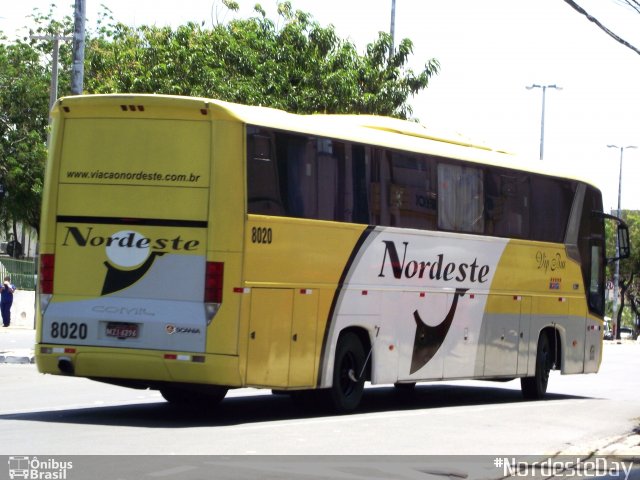 Viação Nordeste 8020 na cidade de Fortaleza, Ceará, Brasil, por Felipe Pessoa de Albuquerque. ID da foto: 5288741.