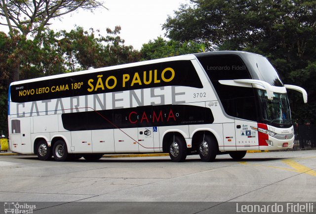 Auto Viação Catarinense 3702 na cidade de São Paulo, São Paulo, Brasil, por Leonardo Fidelli. Número da foto: #5289036.