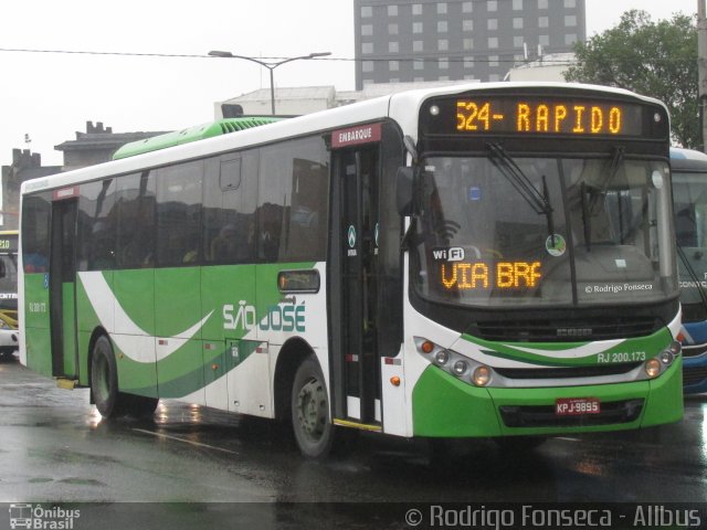 Viação São José RJ 200.173 na cidade de Rio de Janeiro, Rio de Janeiro, Brasil, por Rodrigo Fonseca. Número da foto: #5291769.