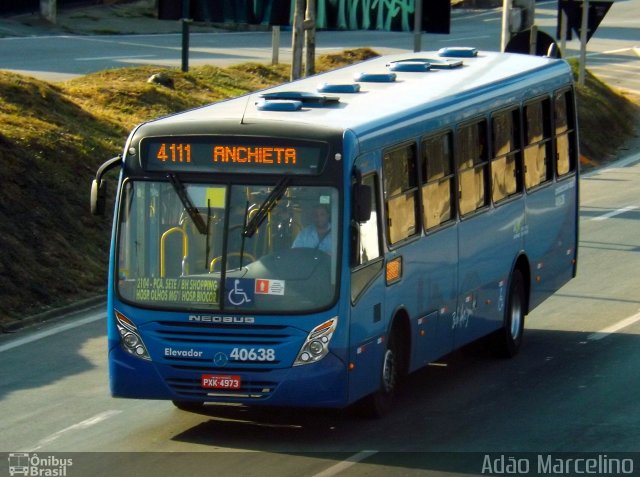 Viação Anchieta 40638 na cidade de Belo Horizonte, Minas Gerais, Brasil, por Adão Raimundo Marcelino. Número da foto: #5292299.