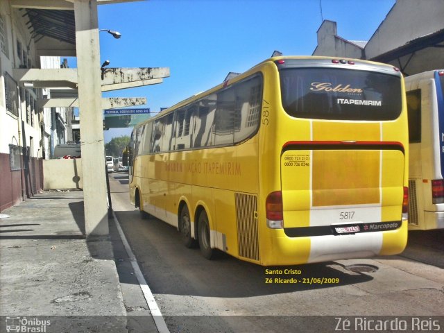 Viação Itapemirim 5817 na cidade de Rio de Janeiro, Rio de Janeiro, Brasil, por Zé Ricardo Reis. ID da foto: 5291240.