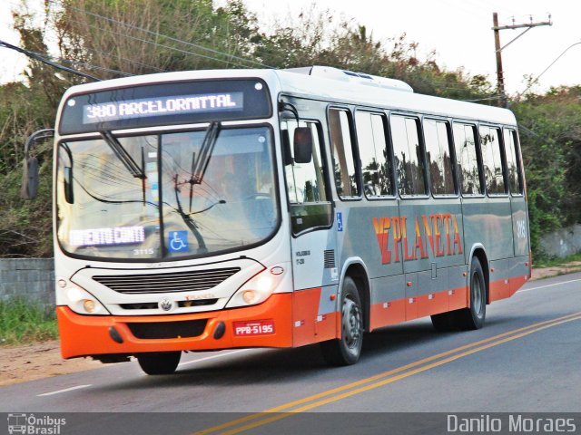 Planeta Transportes Rodoviários 3115 na cidade de Serra, Espírito Santo, Brasil, por Danilo Moraes. Número da foto: #5291660.