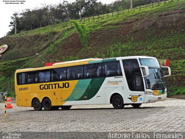 Empresa Gontijo de Transportes 12680 na cidade de João Monlevade, Minas Gerais, Brasil, por Antonio Carlos Fernandes. ID da foto: 5291094.