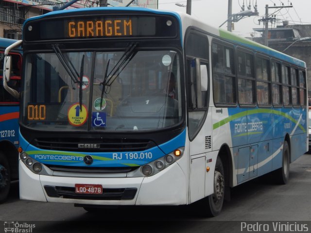 Viação Ponte Coberta RJ 190.010 na cidade de Nilópolis, Rio de Janeiro, Brasil, por Pedro Vinicius. ID da foto: 5293717.