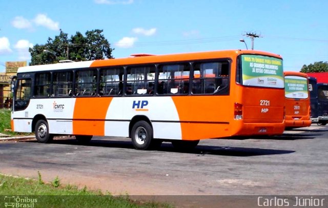 HP Transportes Coletivos 2721 na cidade de Goiânia, Goiás, Brasil, por Carlos Júnior. ID da foto: 5294142.