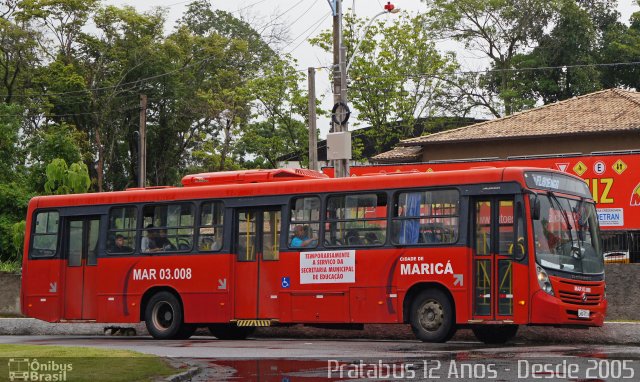 EPT - Empresa Pública de Transportes de Maricá MAR 03.008 na cidade de Maricá, Rio de Janeiro, Brasil, por Cristiano Soares da Silva. ID da foto: 5293405.