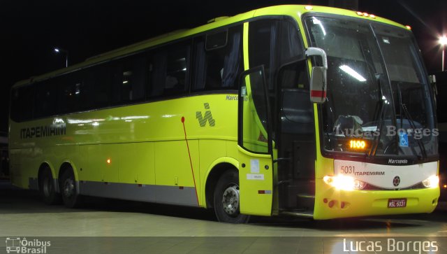 Viação Itapemirim 5031 na cidade de Uberaba, Minas Gerais, Brasil, por Lucas Borges . ID da foto: 5293445.