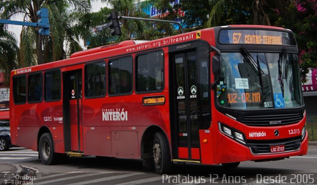 Auto Ônibus Brasília 1.3.015 na cidade de Niterói, Rio de Janeiro, Brasil, por Cristiano Soares da Silva. ID da foto: 5293409.