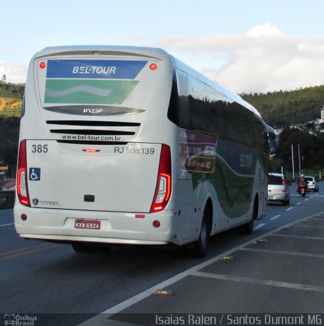 Bel-Tour Transportes e Turismo 385 na cidade de Santos Dumont, Minas Gerais, Brasil, por Isaias Ralen. Número da foto: #5295864.