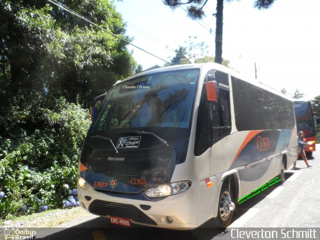 Costa Sul Turismo 1327 na cidade de Gramado, Rio Grande do Sul, Brasil, por Cleverton Schmitt. Número da foto: #5295846.