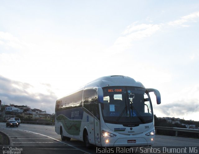 Bel-Tour Transportes e Turismo 385 na cidade de Santos Dumont, Minas Gerais, Brasil, por Isaias Ralen. Número da foto: #5295870.