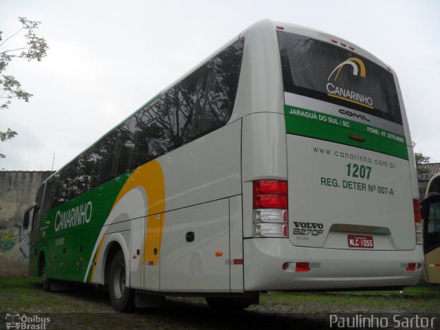 Viação Canarinho 1207 na cidade de Joinville, Santa Catarina, Brasil, por Paulinho Sartor. Número da foto: #5295390.