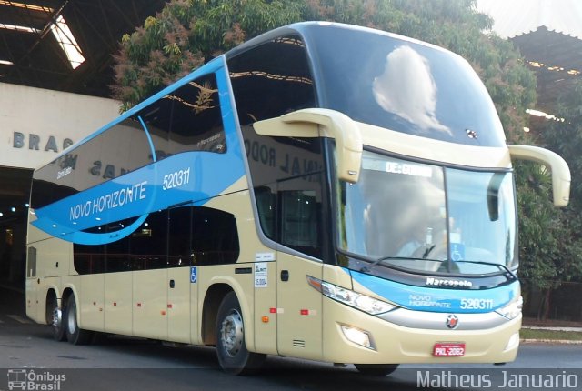 Viação Novo Horizonte 520311 na cidade de Anápolis, Goiás, Brasil, por Matheus Januario. Número da foto: #5295259.
