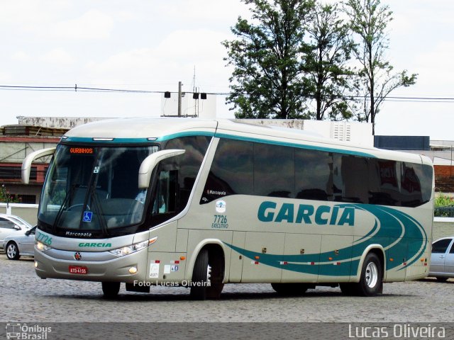 Viação Garcia 7726 na cidade de Londrina, Paraná, Brasil, por Lucas Oliveira . ID da foto: 5298513.