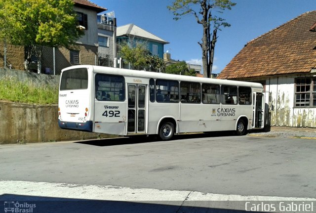 Visate - Viação Santa Tereza 492 na cidade de Caxias do Sul, Rio Grande do Sul, Brasil, por Carlos Gabriel. Número da foto: #5297948.