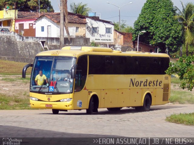 Viação Nordeste 1320 na cidade de João Pessoa, Paraíba, Brasil, por Eronildo Assunção. ID da foto: 5299996.