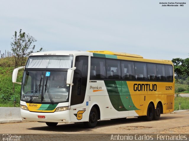 Empresa Gontijo de Transportes 12250 na cidade de João Monlevade, Minas Gerais, Brasil, por Antonio Carlos Fernandes. ID da foto: 5299588.