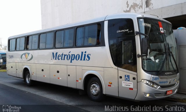 Expresso Metrópolis Transportes e Viagens 2409 na cidade de Campinas, São Paulo, Brasil, por Matheus Gabriel dos Santos. Número da foto: #5301005.