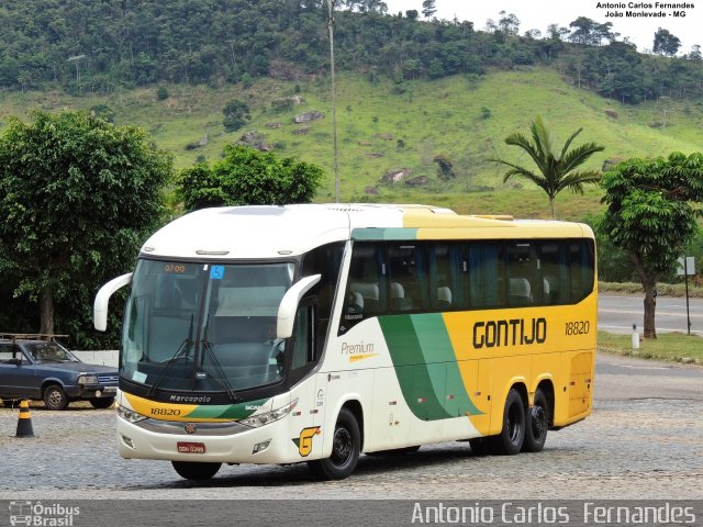 Empresa Gontijo de Transportes 18820 na cidade de João Monlevade, Minas Gerais, Brasil, por Antonio Carlos Fernandes. ID da foto: 5299609.