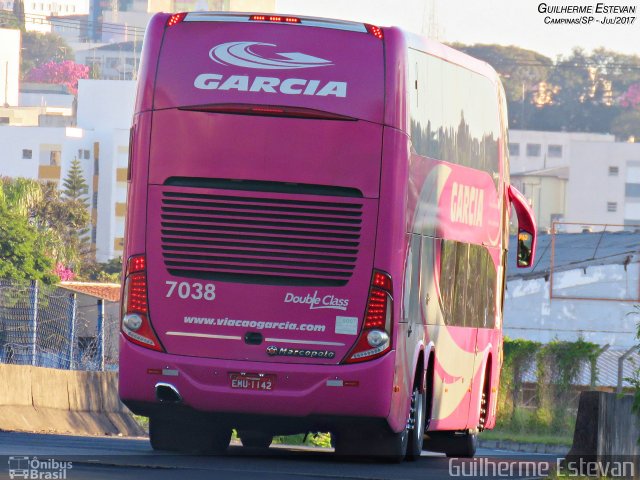 Viação Garcia 7038 na cidade de Campinas, São Paulo, Brasil, por Guilherme Estevan. Número da foto: #5299317.