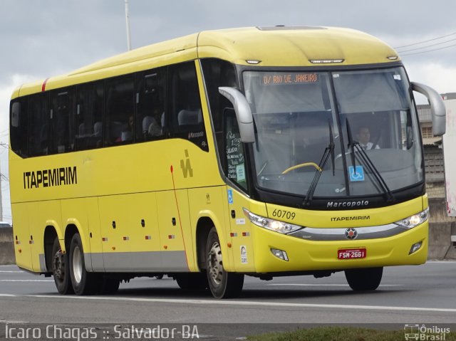 Viação Itapemirim 60709 na cidade de Salvador, Bahia, Brasil, por Ícaro Chagas. Número da foto: #5302226.