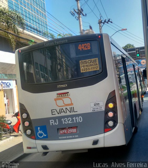 Evanil Transportes e Turismo RJ 132.110 na cidade de Nova Iguaçu, Rio de Janeiro, Brasil, por Lucas Alves Ferreira. ID da foto: 5301753.