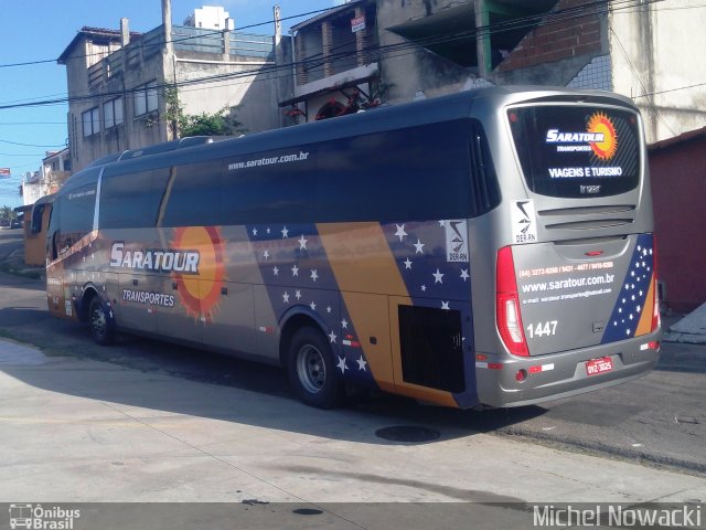 Saratour Transportes e Turismo 1447 na cidade de Natal, Rio Grande do Norte, Brasil, por Michel Nowacki. ID da foto: 5301209.