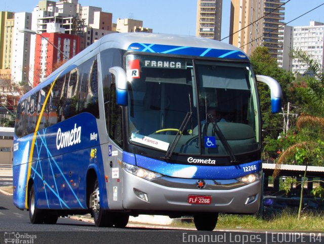 Viação Cometa 12266 na cidade de Ribeirão Preto, São Paulo, Brasil, por Emanuel Corrêa Lopes. ID da foto: 5303984.