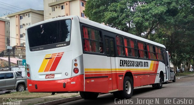 Expresso Santa Rita JUT6316 na cidade de Belém, Pará, Brasil, por Carlos Jorge N.  de Castro. ID da foto: 5306040.