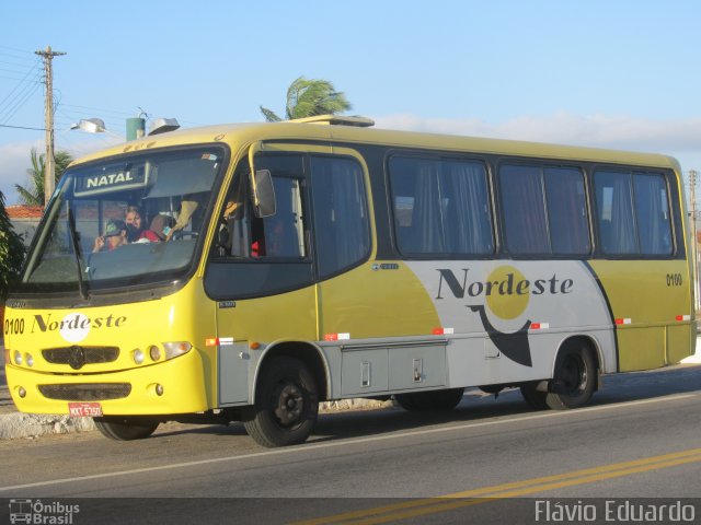 Viação Nordeste 0100 na cidade de Fernando Pedroza, Rio Grande do Norte, Brasil, por Flávio Eduardo. Número da foto: #5309295.