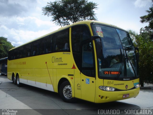 Viação Itapemirim 8841 na cidade de São Paulo, São Paulo, Brasil, por EDUARDO - SOROCABUS. ID da foto: 5309864.