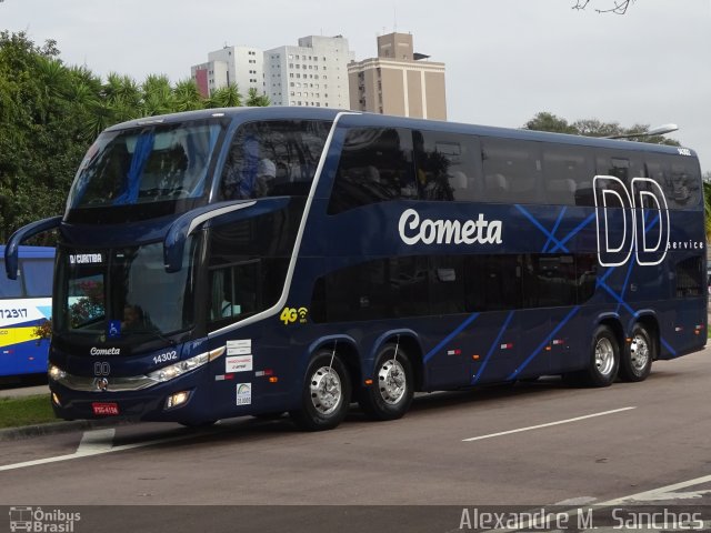 Viação Cometa 14302 na cidade de Curitiba, Paraná, Brasil, por Alexandre M.  Sanches. ID da foto: 5308839.