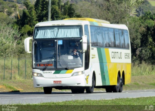 Empresa Gontijo de Transportes 12690 na cidade de Pouso Alegre, Minas Gerais, Brasil, por Edson Luiz da Silva Junior. ID da foto: 5246300.