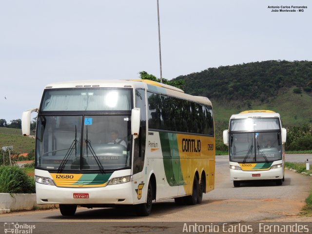 Empresa Gontijo de Transportes 12680 na cidade de João Monlevade, Minas Gerais, Brasil, por Antonio Carlos Fernandes. Número da foto: #5311468.