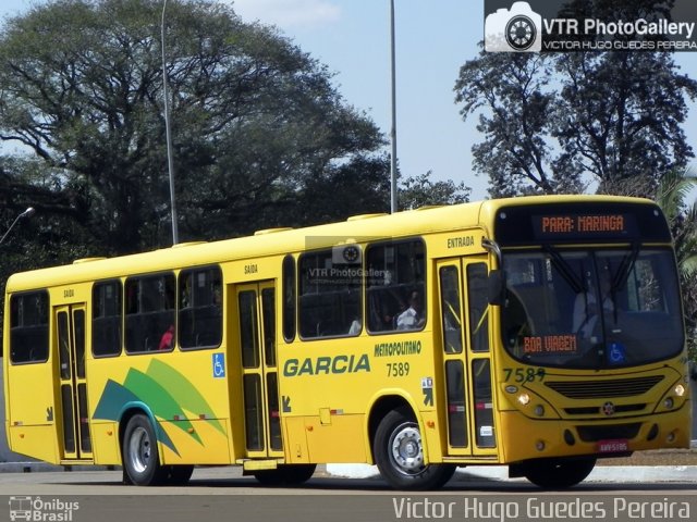 Viação Garcia 7589 na cidade de Maringá, Paraná, Brasil, por Victor Hugo Guedes Pereira. ID da foto: 5311938.