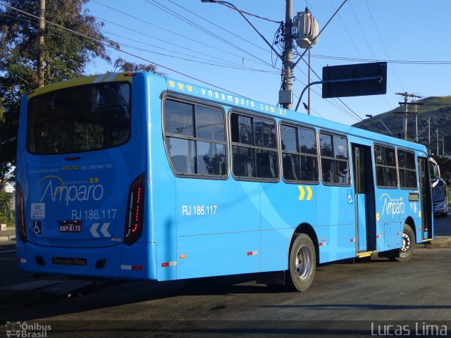 Viação Nossa Senhora do Amparo RJ 186.117 na cidade de Niterói, Rio de Janeiro, Brasil, por Lucas Lima. ID da foto: 5311551.