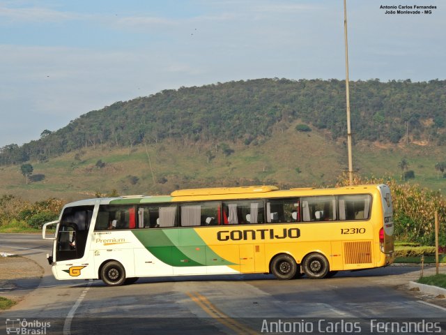 Empresa Gontijo de Transportes 12310 na cidade de João Monlevade, Minas Gerais, Brasil, por Antonio Carlos Fernandes. ID da foto: 5313124.