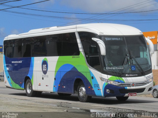 WS Turismo 0743 na cidade de Maceió, Alagoas, Brasil, por Rodrigo Fonseca. Número da foto: #5313671.