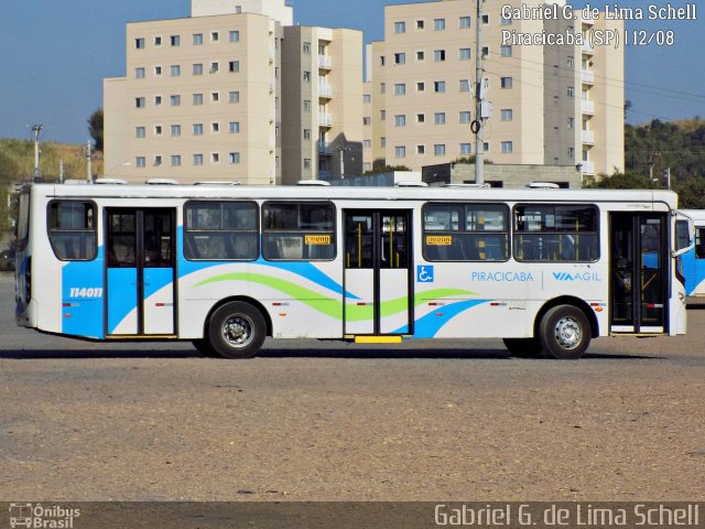 Via Ágil - Transporte Coletivo de Piracicaba 114011 na cidade de Piracicaba, São Paulo, Brasil, por Gabriel Giacomin de Lima. Número da foto: #5313811.