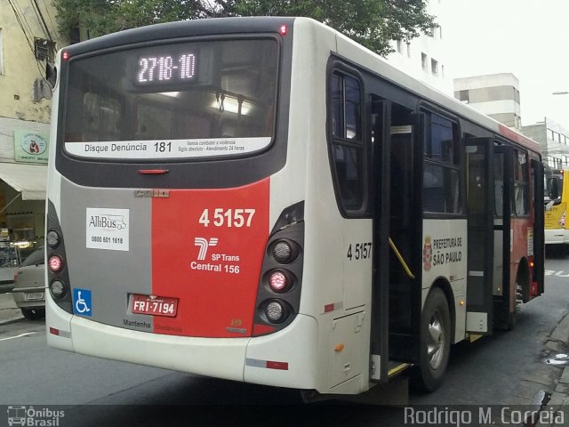 Allibus Transportes 4 5157 na cidade de São Paulo, São Paulo, Brasil, por Jonathan  Aguiar Correa. Número da foto: #5251026.